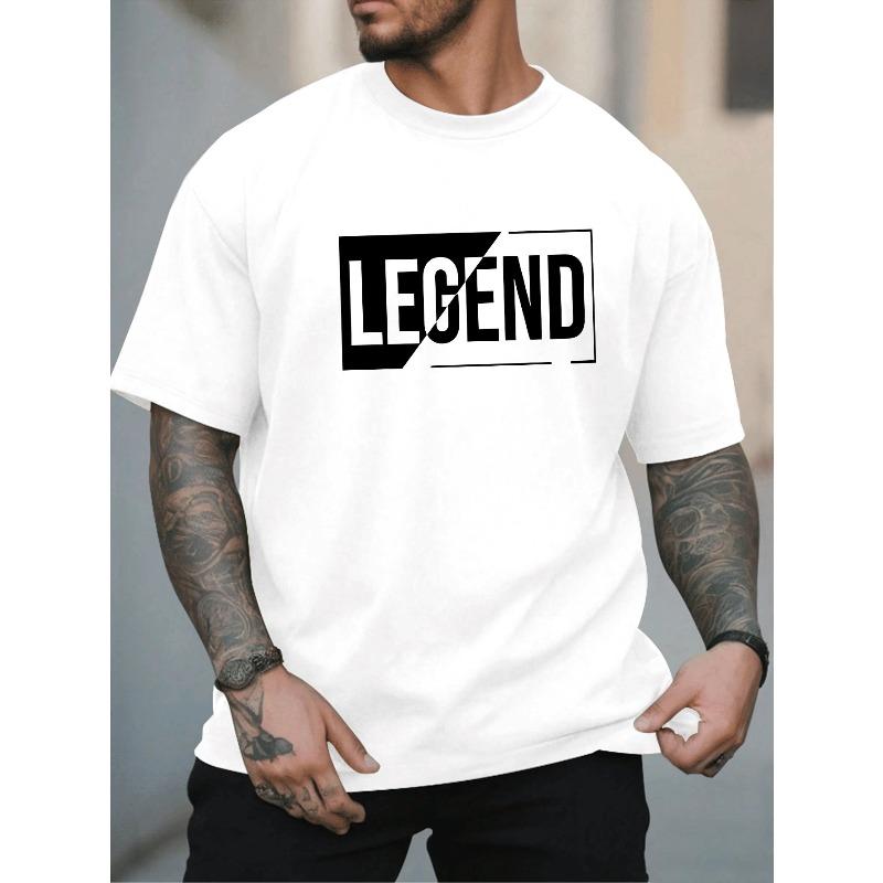 

Мужская оверсайз футболка - Большой размер Big & Tall, с коротким рукавом, с круглым вырезом, повседневная летняя футболка с геометрическим узором, дышащая, для повседневной носки S белый