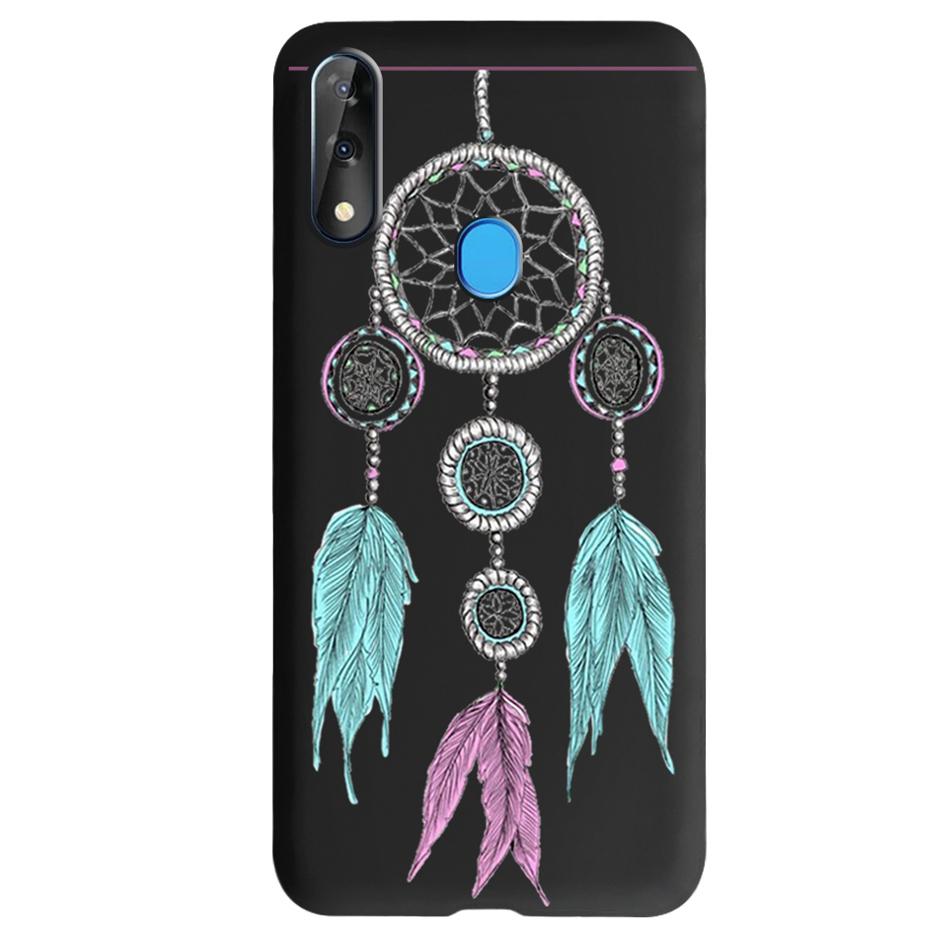 Etui do ZTE Blade V10 Modny Wzór Kwiatowy Serce Etui na Telefon do ZTE Blade V10 Vita V 10 Czarne Silikonowe Miękkie TPU Zderzak
