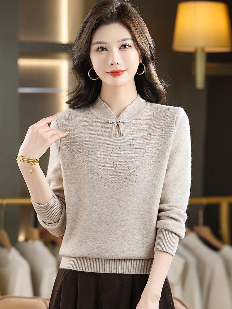 Damen Strickpullover mit Fleecefutter: Dicker, stilvoller, warmer Wollpullover