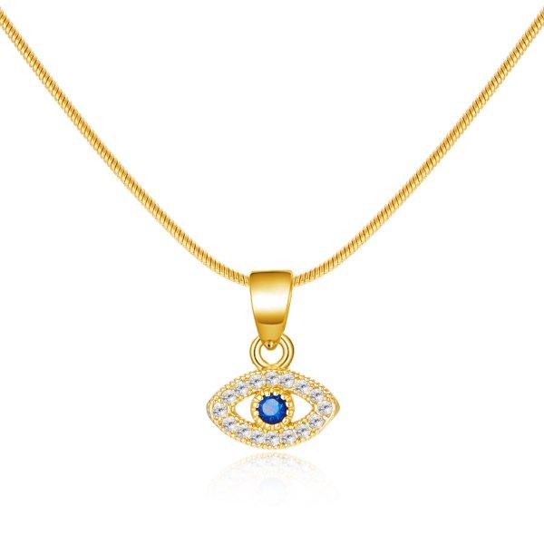 Fashion Evil Eye Necklace For Women Minimalist Classic Turkish Blue Eyes Pendant Choker Fatima Hand Clavicle Chain Lucky Jewelry