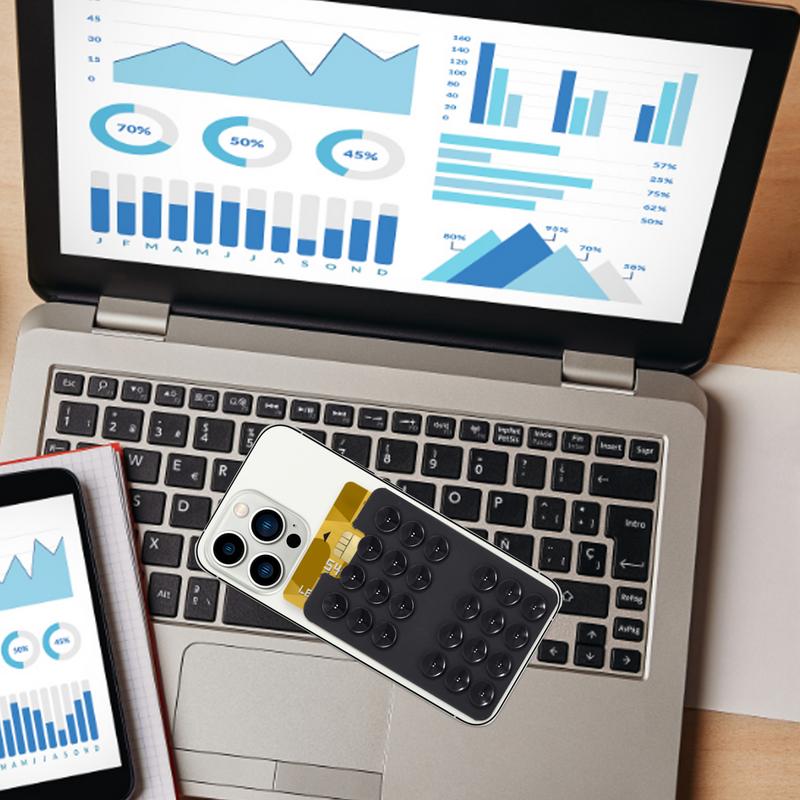 Adhesive Silicone Suction Pad Card Holder For Mobile Phone Fixture Suction Cup Backed Adhesive Rubber Sucker Pad For Fixed Pad