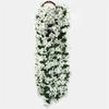 Wedding Simulation Vine Artificial Flower Silk Violet Rattan Garden Wall Hanging Plant