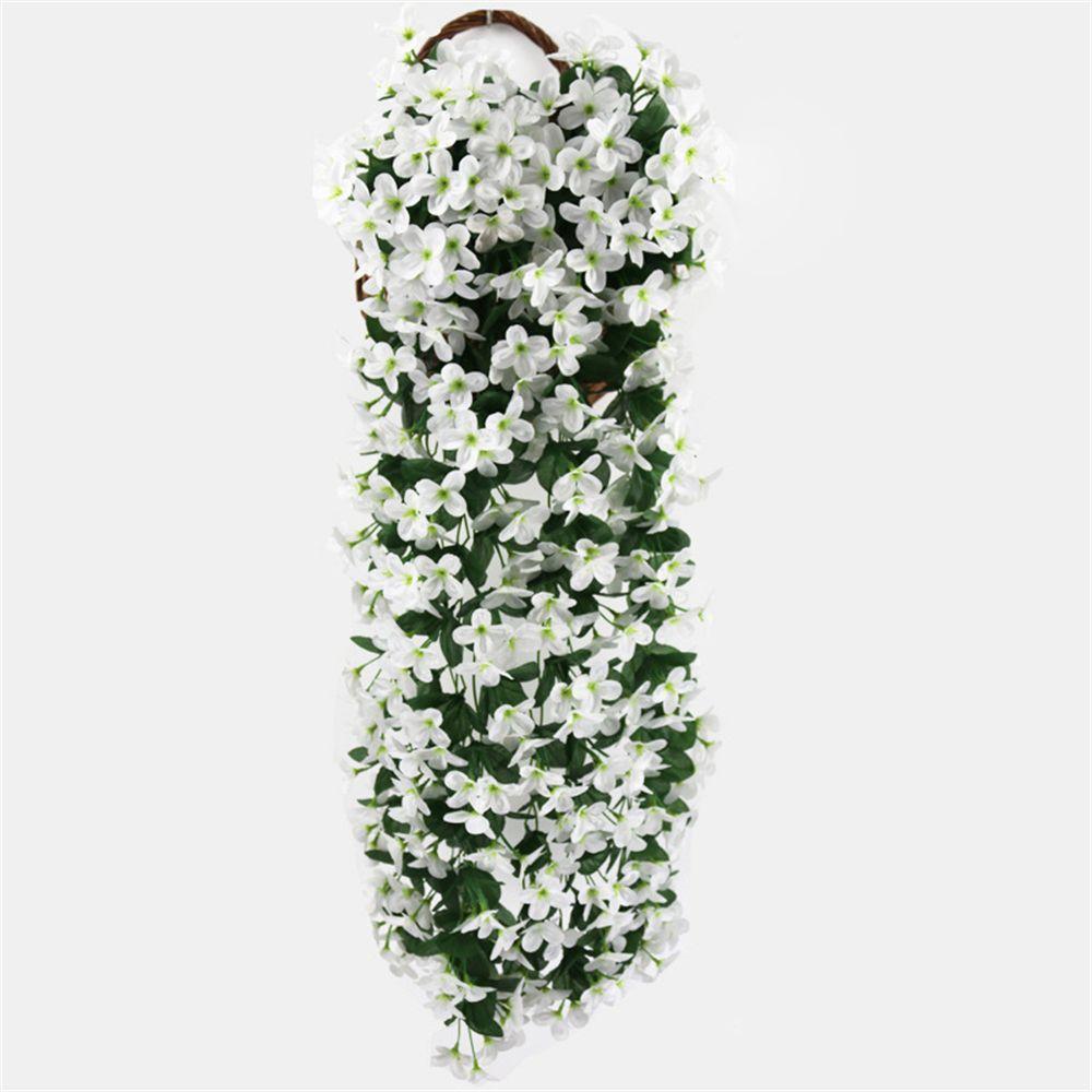 Wedding Simulation Vine Artificial Flower Silk Violet Rattan Garden Wall Hanging Plant