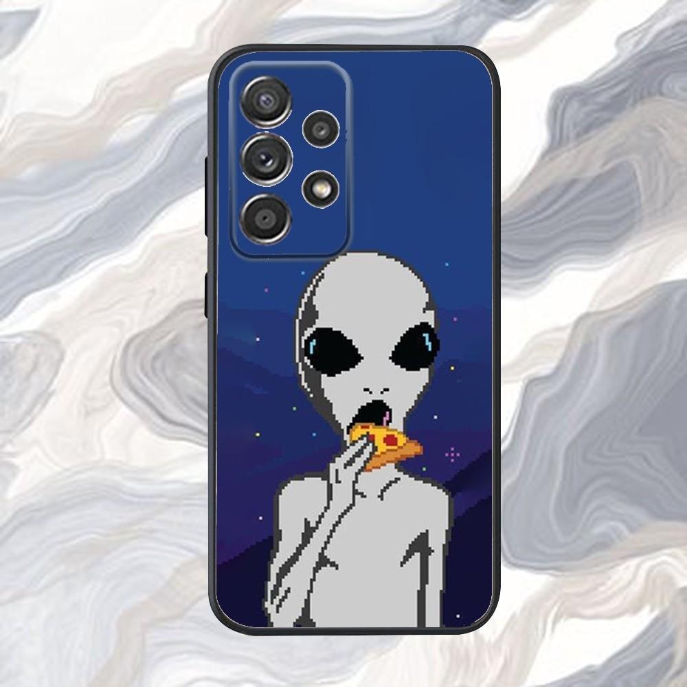Funny Aliens Phone Case For Samsung S25,S24,S21,S22,S23,S30,Ultra,S20,Plus,Fe,Lite,Note,10,9,5G Black Cover