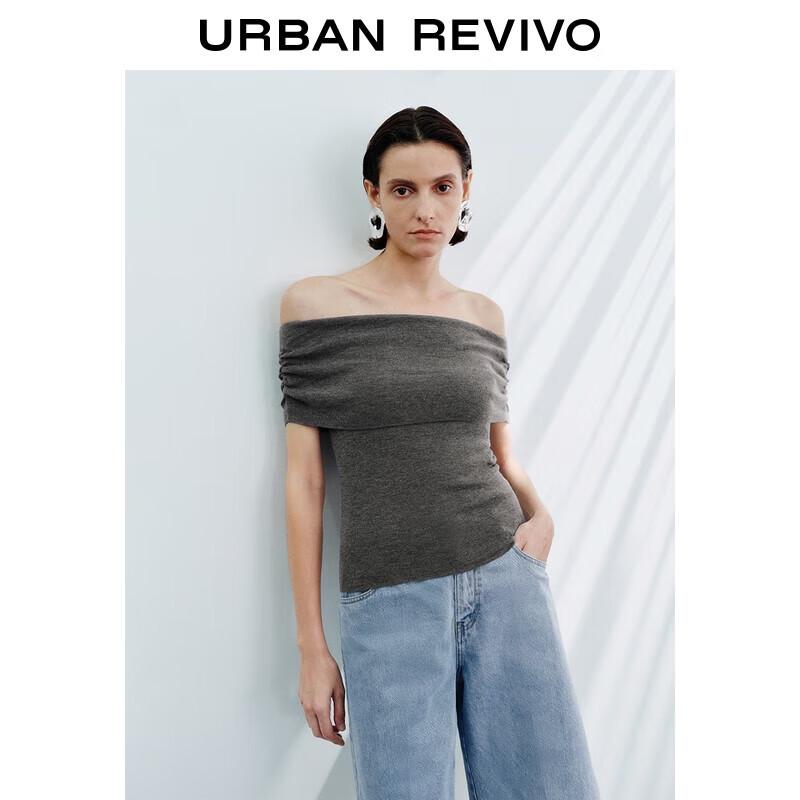 UR Women's Off-Shoulder Slim-Fit Knit Top