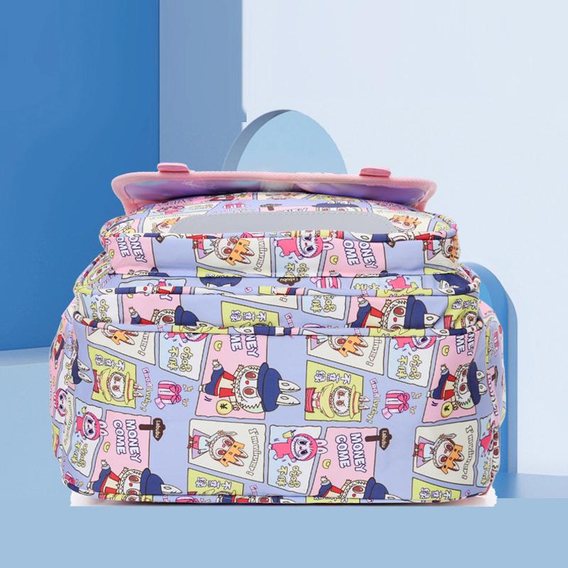 SCIONE New Cute Children's Backpack Cartoon Printed LABUBU Children's Lightweight Waterproof and Wear-resistant Backpack