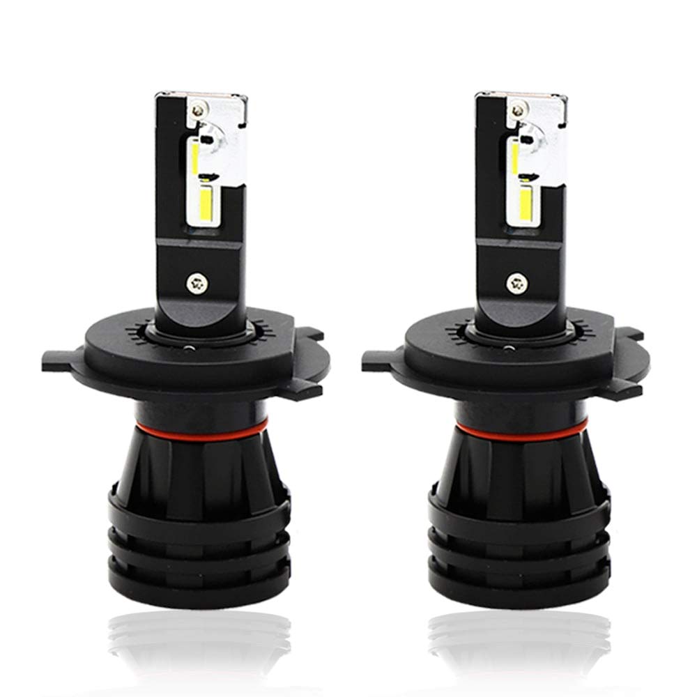 Mini 4 H4 LED Headlights, Fog Lamp, 60W, 12000 Lumens, 6000K, White, Vehicle Inspection Compatible