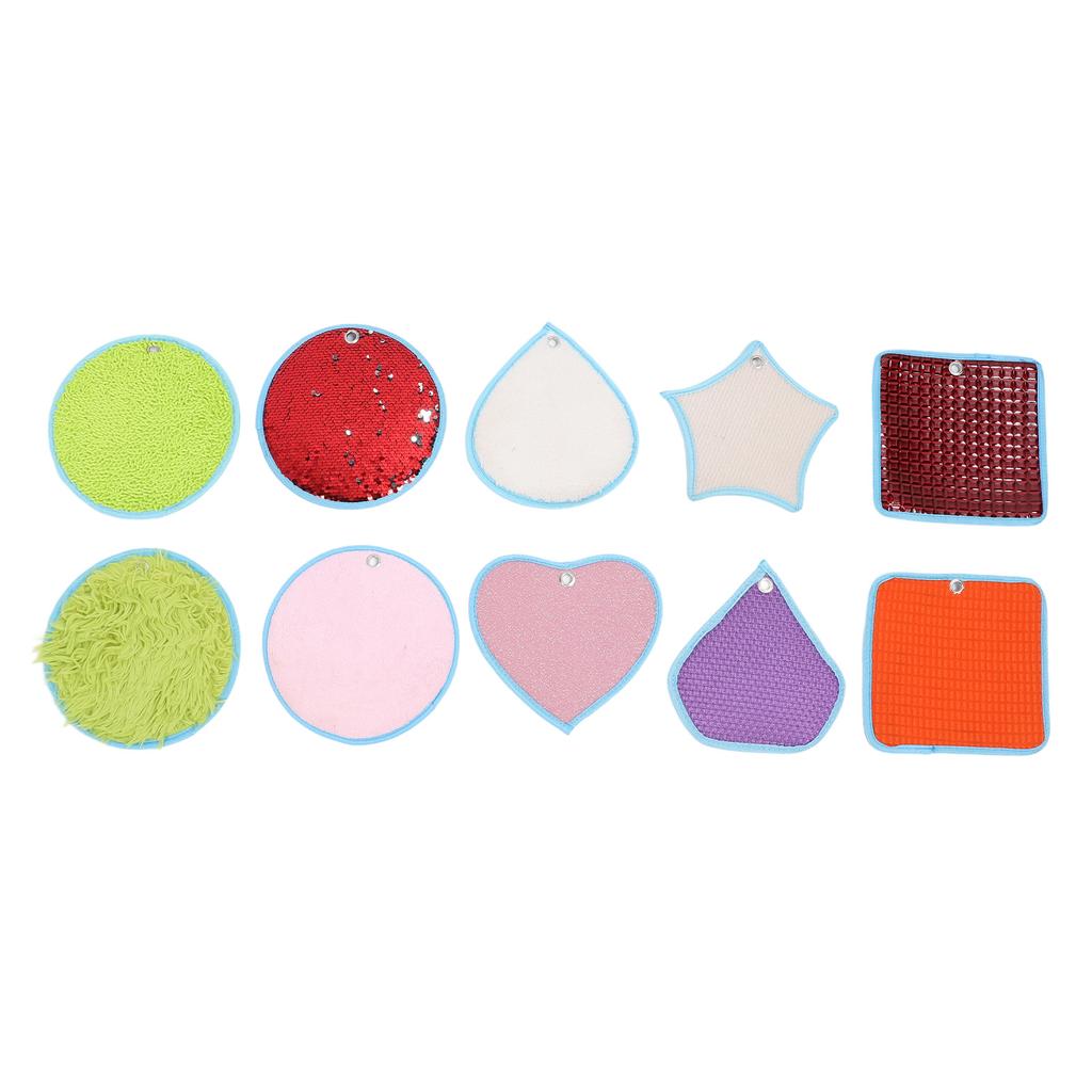 10pcs Felt Sensory Mat Multi Shape Textured Sensory Pad Sensory Floor Tile Educational Tactile Sensory Toy for Autism