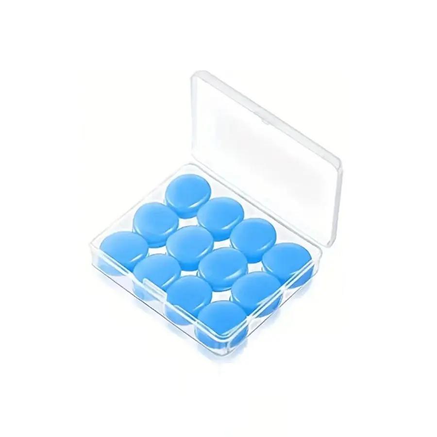 6/12PCS Silicone Ear Plugs Noise Reduction Sleep Anti Canceling Sound Insulation Earplug Protection Sleeping Reusable Ear Plugs