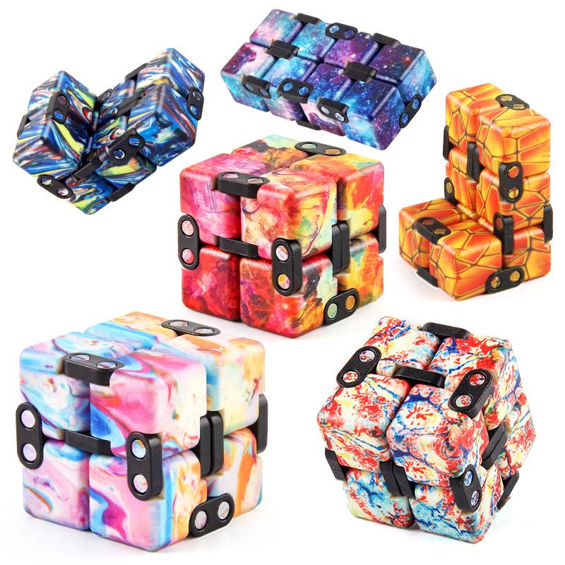 Children'S Toys New Strange Camouflage Infinite Rubik'S Cube, Decompression Infinite Folding Rubik'S Cube Fingertip Rubik'S Cube Production