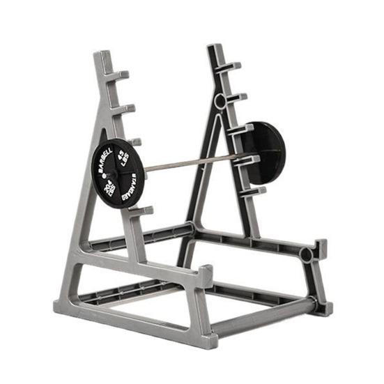 

Подставка для ручек в виде стойки для приседаний, настольная мини-подставка для штанги, органайзер для карандашей на тему спортзала со штангами и весами для любителей фитнеса, тяжелой атлетики серый