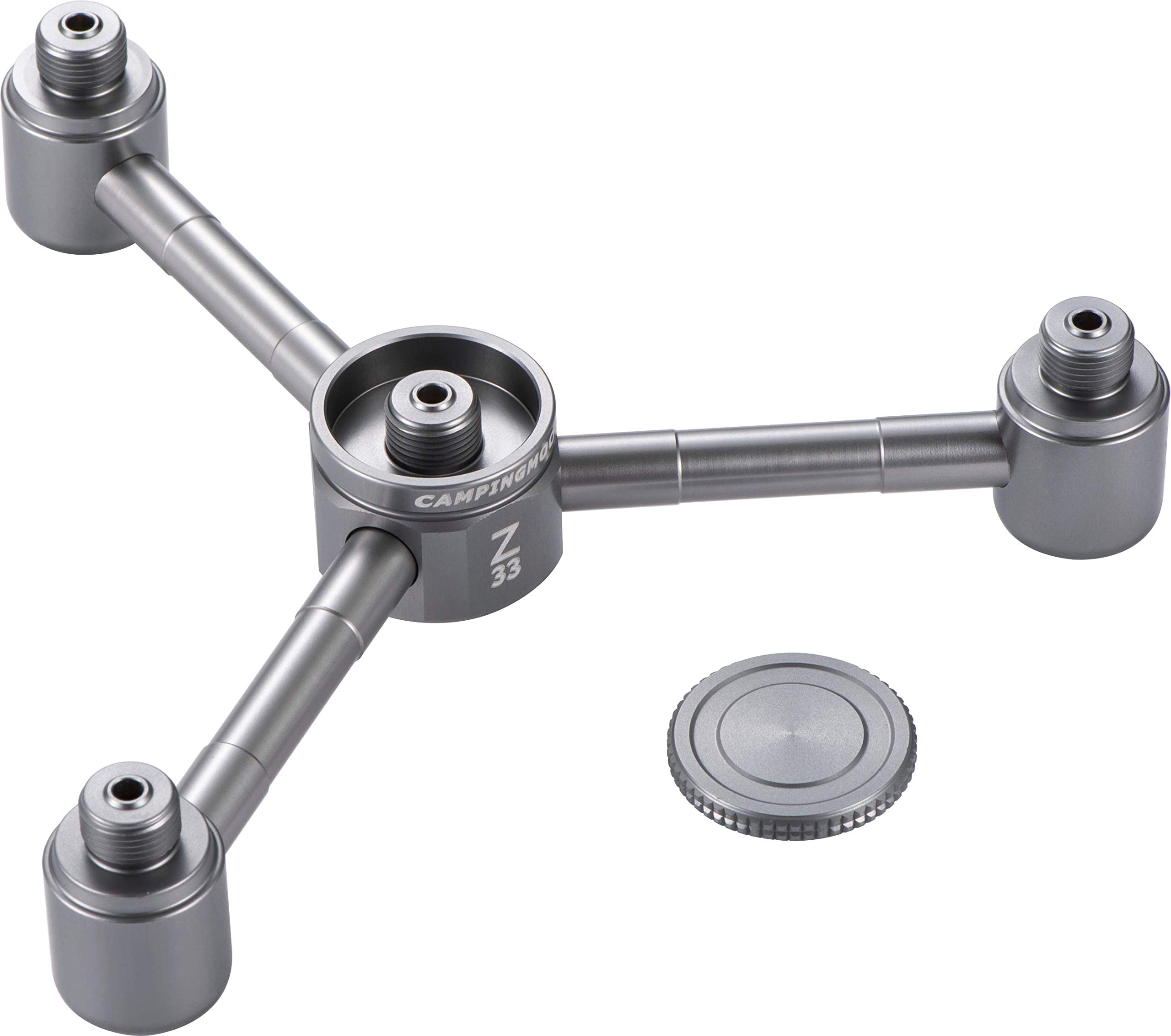 

CAMPING MOON OD Can Gas 4-Way Adapter, Gas Candle, Gas Lantern, Separation Adapter, Screw-in Type, Gas Station Chandelier, Z34