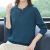 Women's Autumn Knitted Sweater Loose Large-sized Round-neck Pullover Base Layer Stylish Thin Knitted Sweater