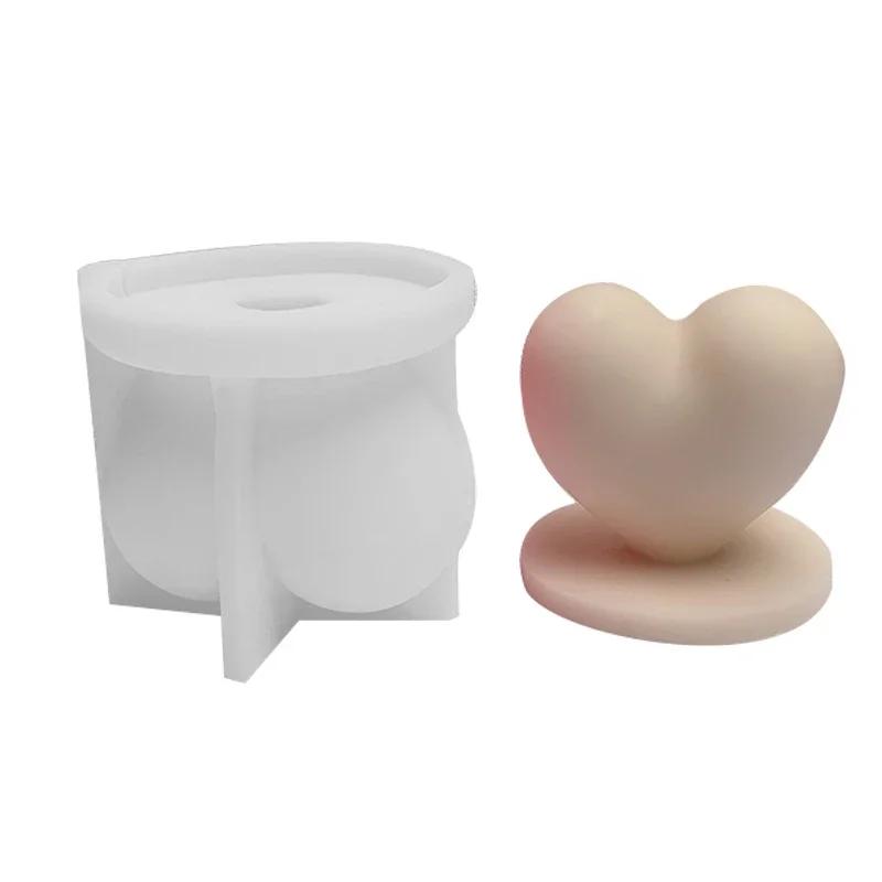 S/L Love Silicone Mold 3D Heart-shaped Candle Crafts Resin Plaster Mould DIY Soap Candle Making Supplies Valentine's Day Gift