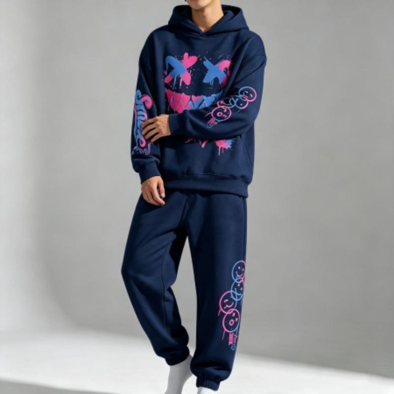 Felpa per Bambini con Stampa Graffiti Lettera Felice Giorno Sorriso Street Hip Hop Felpa con Cappuccio Felpe alla Moda Abbigliamento Vintage per Ragazzo Ragazza