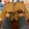 Extra Large Teddy Bear Indoor Slippers Cozy Cotton Shoes For Unisex With Thick Foam Sole