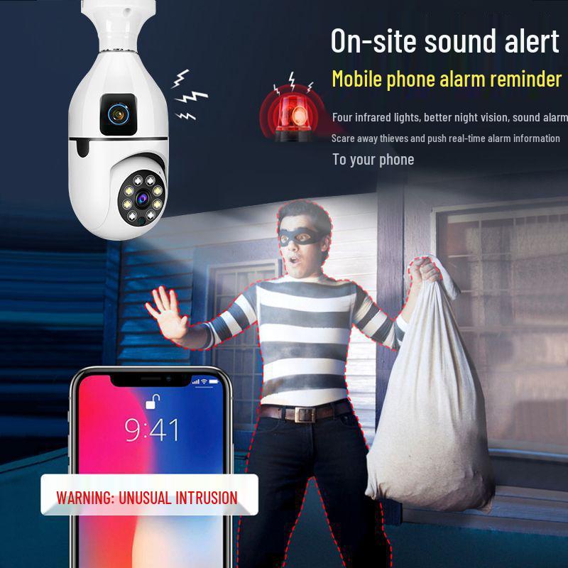 V380 AI Intelligent Dual-Screen Camera with 360° Rotation and Full-Color HD WiFi Monitoring
