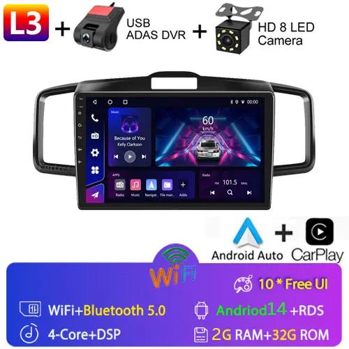 4G CarPlay For Honda Freed 1 Spike 2008-2016 Android14 Radio Screen Car Multimedia Video Player 2din Navigation Head Unit