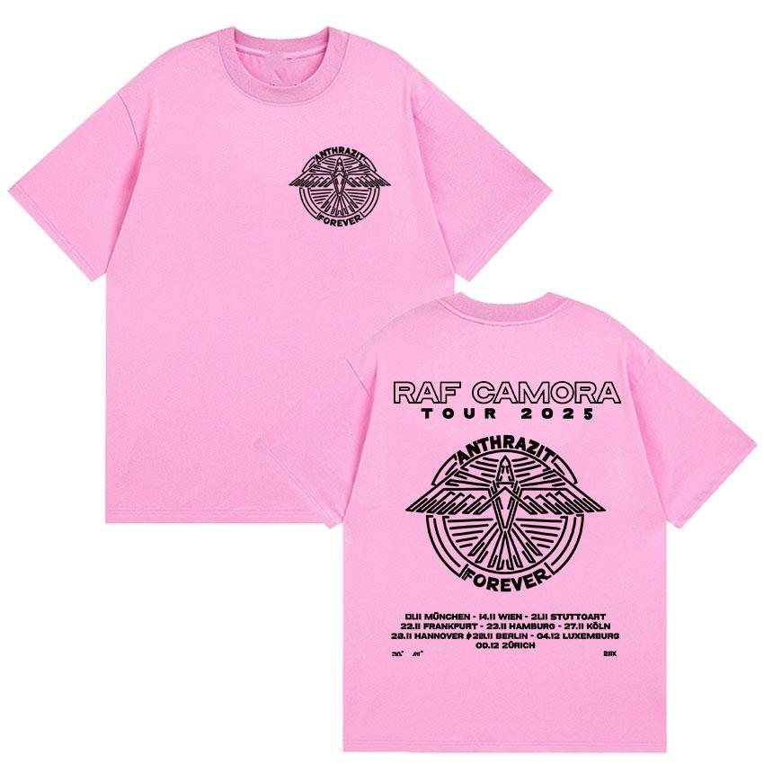 

Мерч тура рэпера Raf Camora 2025 Мужская хип-хоп футболка оверсайз из хлопка Футболки в ретро-стиле Готическая модная футболка Уличная одежда 4XL