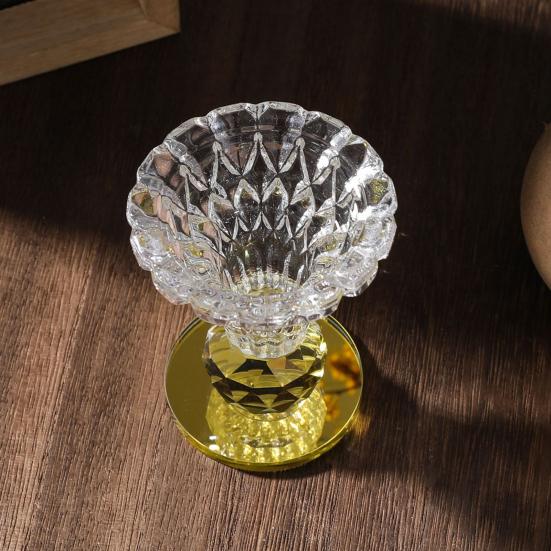 Arabic Incense Burner Glass Desktop Incense Holder with Lid Hollow