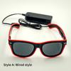 LED-Brille, leuchtende Brille, leuchtende Sonnenbrille, blinkendes Licht, Glas, Partyzubehör, Make-up, Tanz, Fotografie-Requisiten