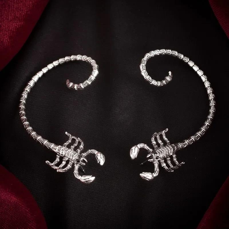 Halloween Personalized Gothic Jewelry Animal Scorpion Ear Clip Women's Vintage Fashion Punk Hip Hop Rock Men's Earrings
