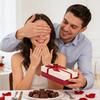 Valentinstag Geschenkbox mit Schleife Hochzeit Brautjungfer Geburtstagsgeschenk Verpackungsbox mit Deckel Süßigkeiten Lippenstift Schmuck Verpackungsbox