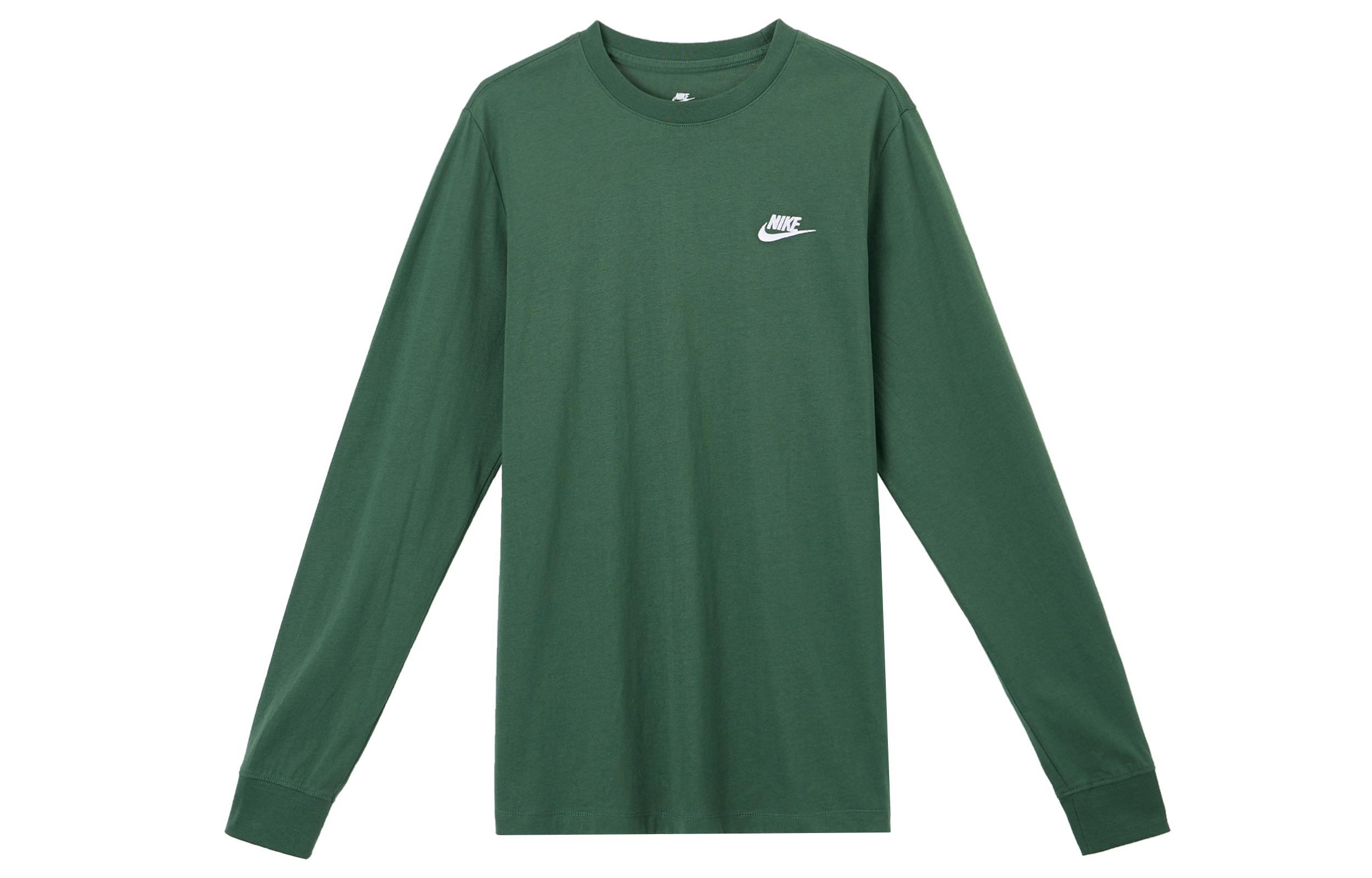 

Nike T Shirts Men s Green Crew Neck Moderate Straight Fit AR5194-323 M