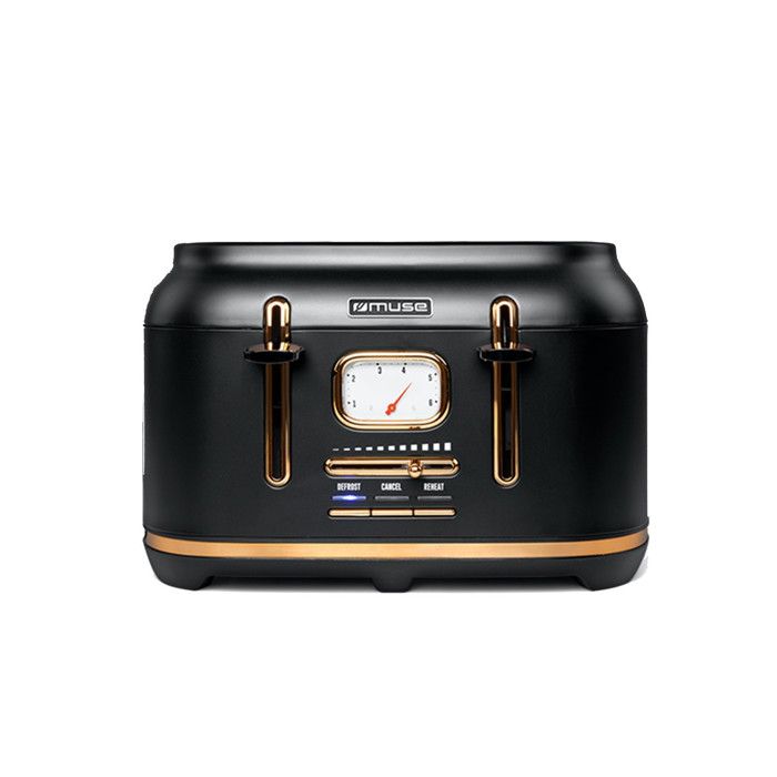 Muse ms-131bc - grille-pain - 4 fentes - 1800w - acier inoxydable