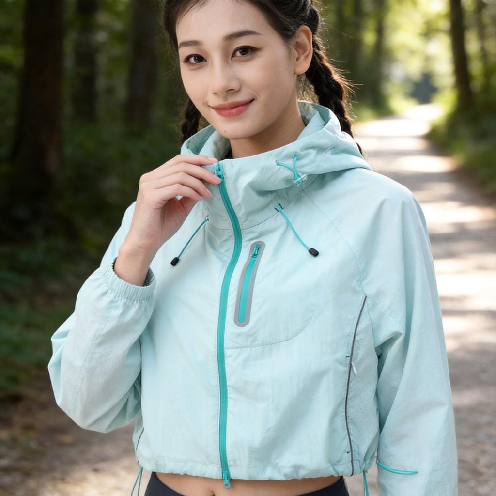 Outdoor Uv Protection Jacket With Breathable Nylon Fabric For Hiking And Camping
