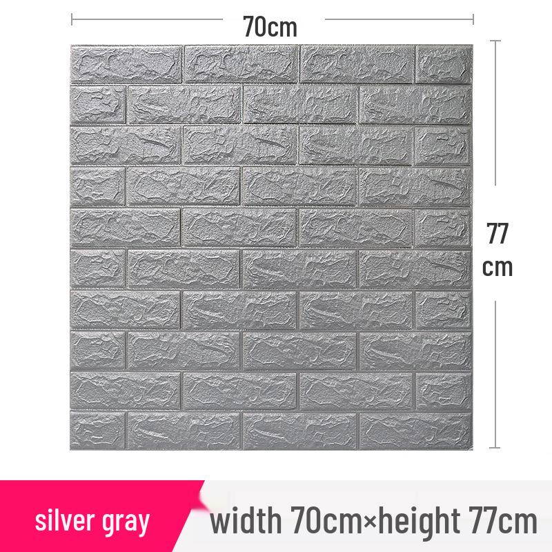 3D Foam Self-Adhesive Wall Stickers: Waterproof, Anti-Collision, Soft Pack Wallpaper for Bedroom Decoration
