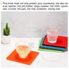 2pcs Uxcell Dish Drying Mat Set 18 x 18 cm Silicone Reusable Drain Pad Heat Resistant Suitable for Kitchen Counter Fridge Drawer