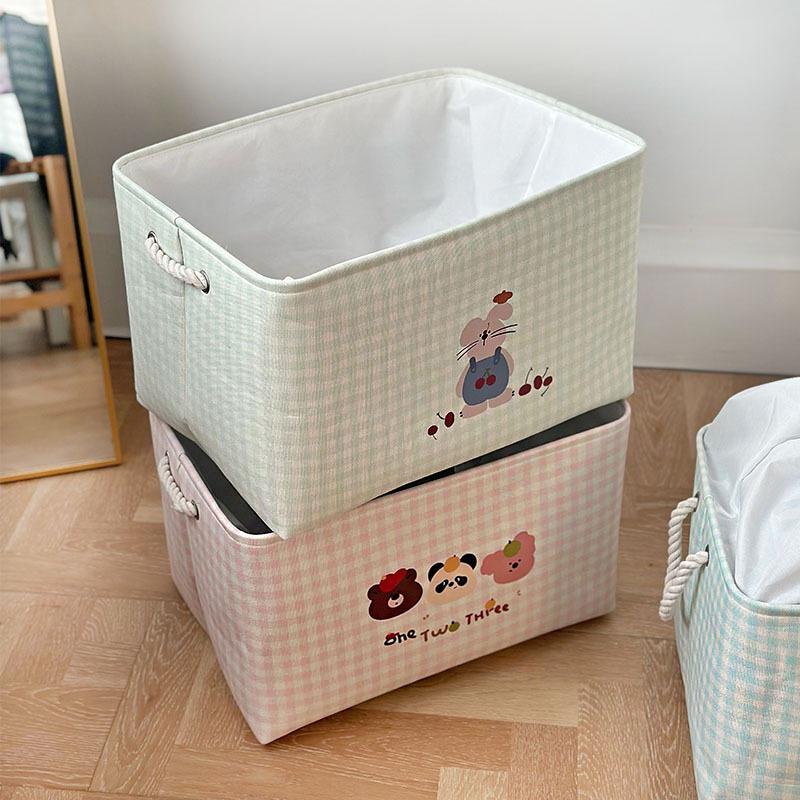 Washable Canvas Storage Basket for Clothes and Toys