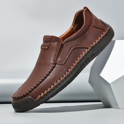 Popular Foreign Trade Large Size Leather Shoes Men's Leather Breathable Business Casual Men's Shoes Men's Loafers Driving Shoes