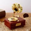 Mini Classic Retro Trumpet Gramophone Music Box & Home Decor