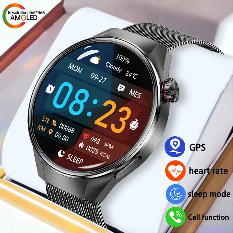 2025 New Watch 5 Plus GPS Tracking Smart Watch Men Women 466*466 AMOLED Screen Heart Rate Bluetooth Call IP67 Waterproof Smartwatch