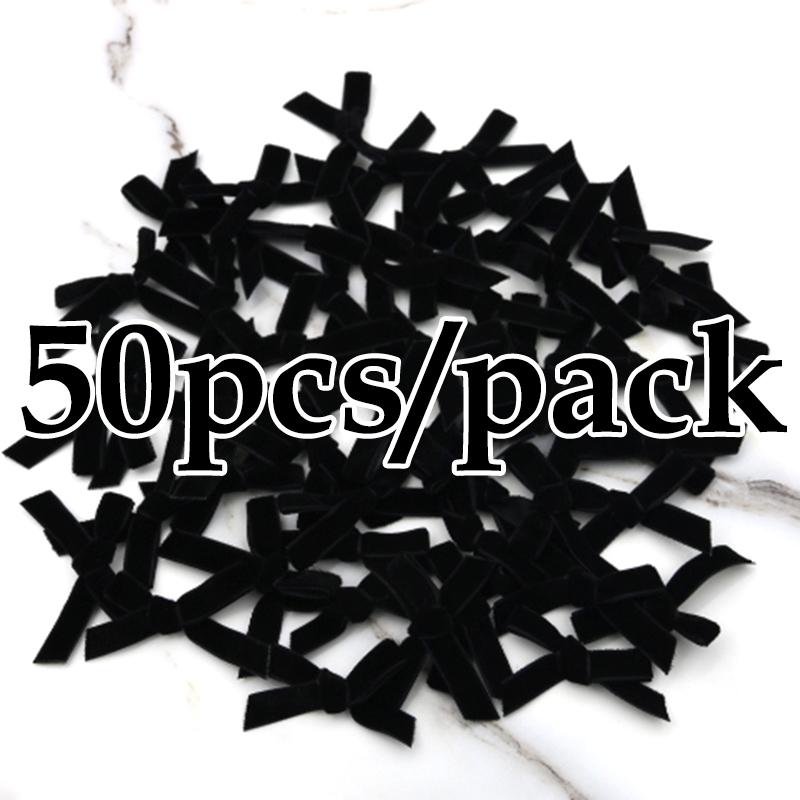 (50 Pcs/pack)5*5cm Velvet Bow Flesh Pink Colourful Ribbon Bows Small Size Polyester Satin Ribbon Bow Flower DIY Craft Decoration