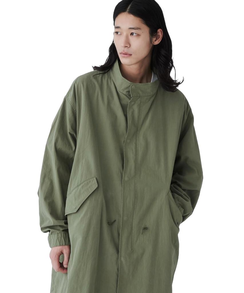 WEGO Unisex Mod Kabát do chladného počasí Dlouhý Vojenský Nadměrný Volný Střih Khaki Pánský Kabát, Svrchní oděv, Oblečení, Kabát, Styl, Silueta, Střih, Podzimní/Zimní Oblečení,