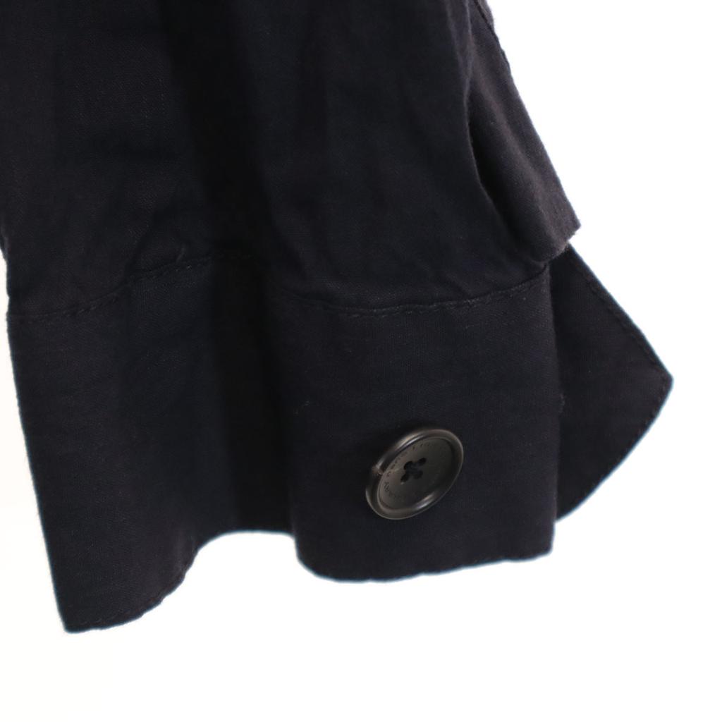 Unused Nano LIBRARY Linen Blend Military Jacket L Black Men's Used