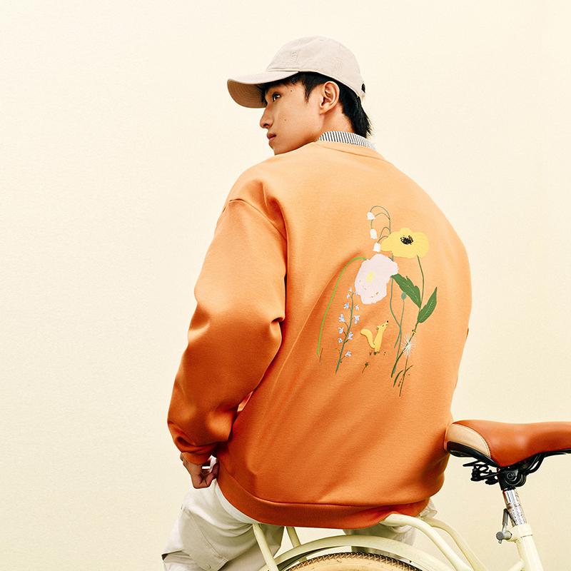 Anta Fox Bo Modna Wszechstronna Campusowa Dojazdy Codzienna Moda Okrągły Dekolt Polar Ciepła Klasyczna Retro Wygodna Bluza Bluza Unisex 972618702-3