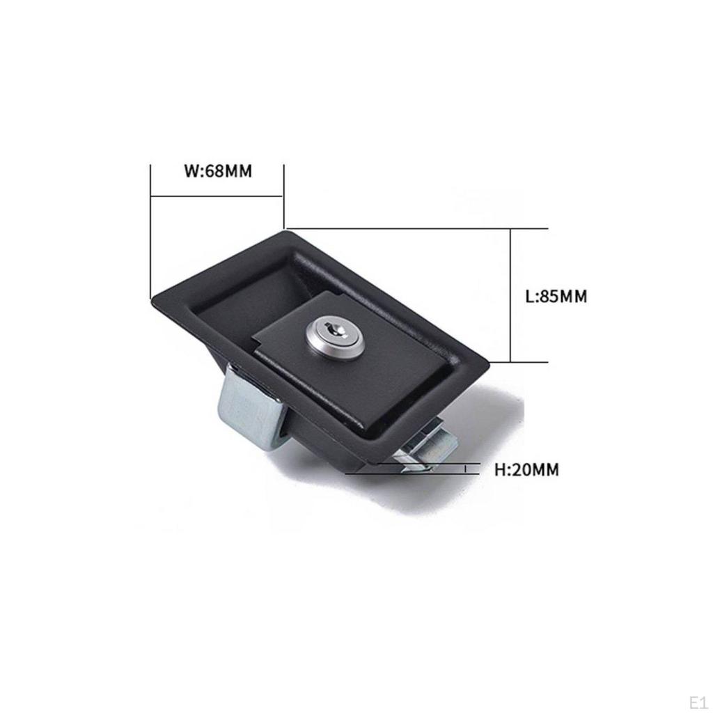 4 Pieces Vehicle Latch Lock Rust Resistant Black Carbon Steel with Keys Truck for Trailer