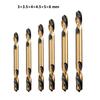 6Pcs Double-headed Double Ended Drill Bits Power Tool Hole Opener Portable Hole Drill Bit