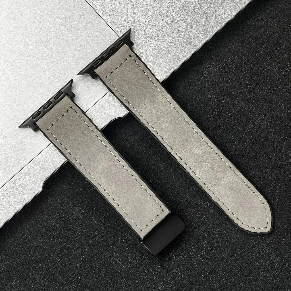 Silicone Leather Strap For Apple Watch Band 49/44/42/45/38/40/41 Accessories Bracelet for iWatch Ultra Series 10 9 8 7 SE 6 5 4