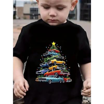 European Sizes Little Boys Cotton Short Sleeve T-Shirt Soft & Comfortable Everyday Top, Suitable for Home, Outdoor, and Sports Activities
