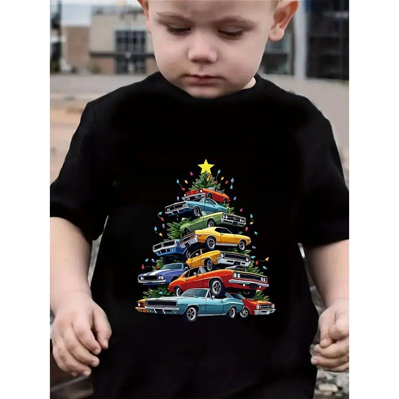 Europäische Größen Kleinkinder Jungen Baumwolle Kurzarm T-Shirt Weiches & Bequemes Alltags Oberteil, Geeignet für Zuhause, Draußen und Sportaktivitäten