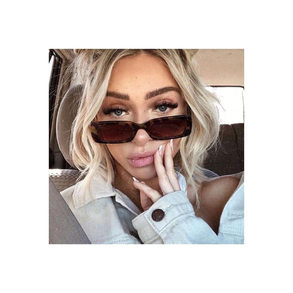 Ochelari de soare vintage retro dreptunghi pătrați afumati unisex