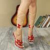 Fashion 11CM Wedge Heels Nightclub High Heels, Trendy Car Model Women's Shoes Catwalk Pole Dancing Shoes Crystal Soles