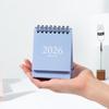 1 Stück Mini-Tischkalender Taschenkalender Stehend Umblätterbar Stahlspirale Jahres- Tagesplan Geschäftsplan