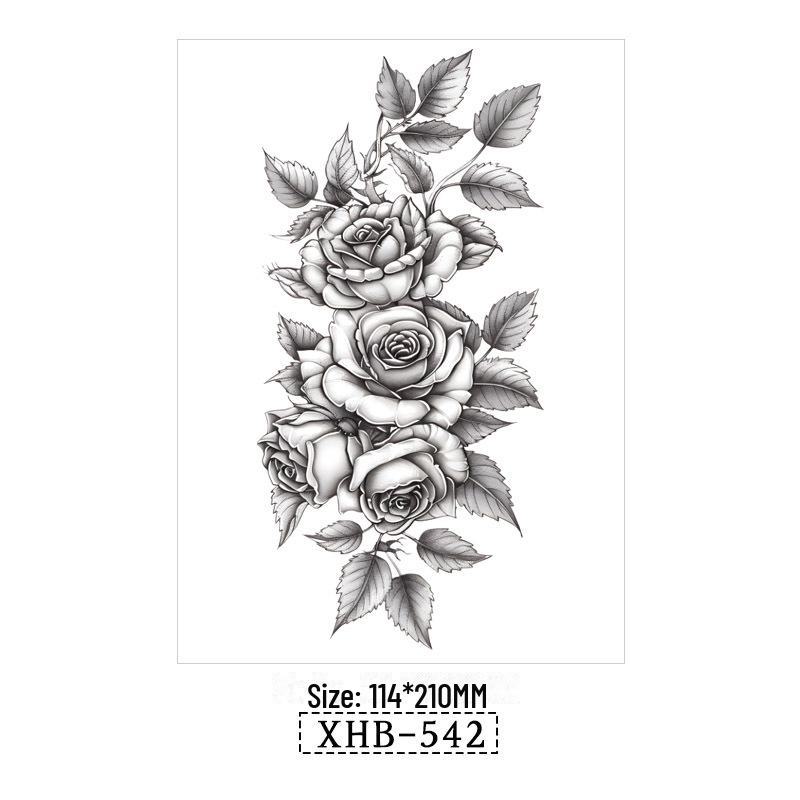 Vattentäta Svarta Djur Halvarm Tatuering Klistermärken