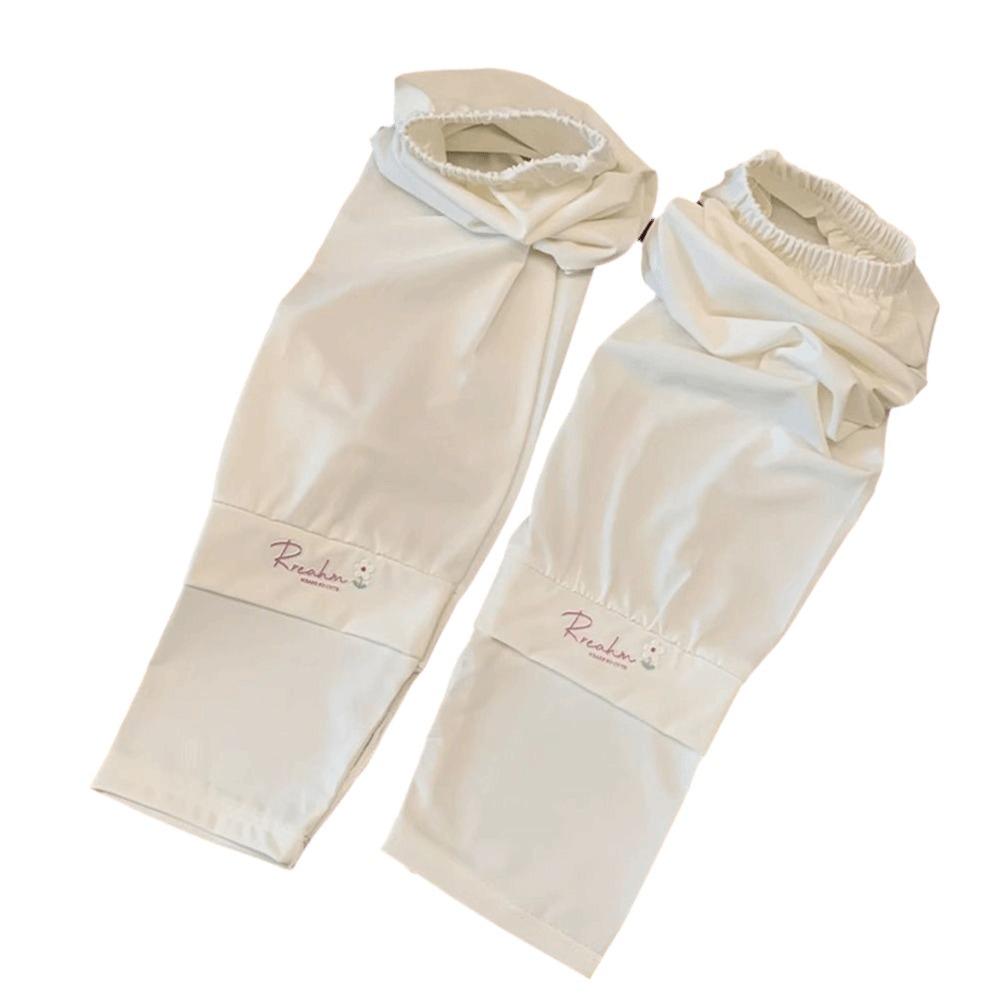 Flower Embroidered Long Ice Silk Sleeves Loose Cycling Gloves Sunscreen Arm Covers  Summer
